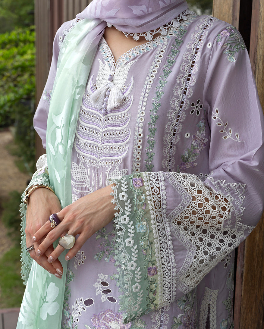 Lila - Embroidered lawn luxury dress - Esmel