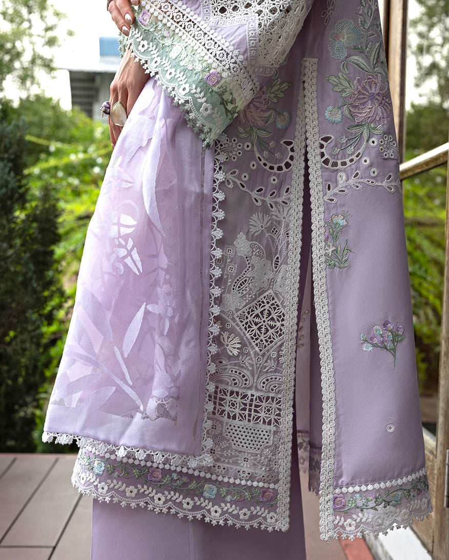 Lila - Embroidered lawn luxury dress - Esmel