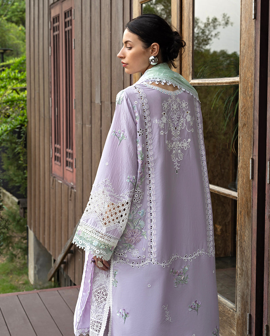 Lila - Embroidered lawn luxury dress - Esmel